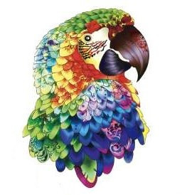 Puzzle Lemn 94 Piese in Forma de Papagal