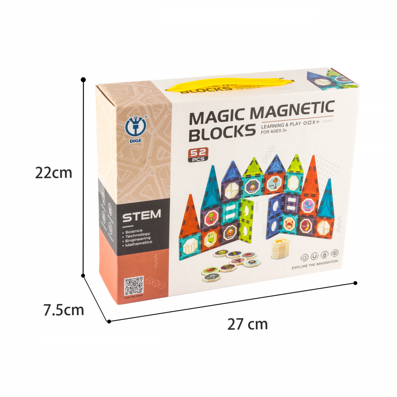 Joc Constructie Magnetic - Magic Set 52 Piese