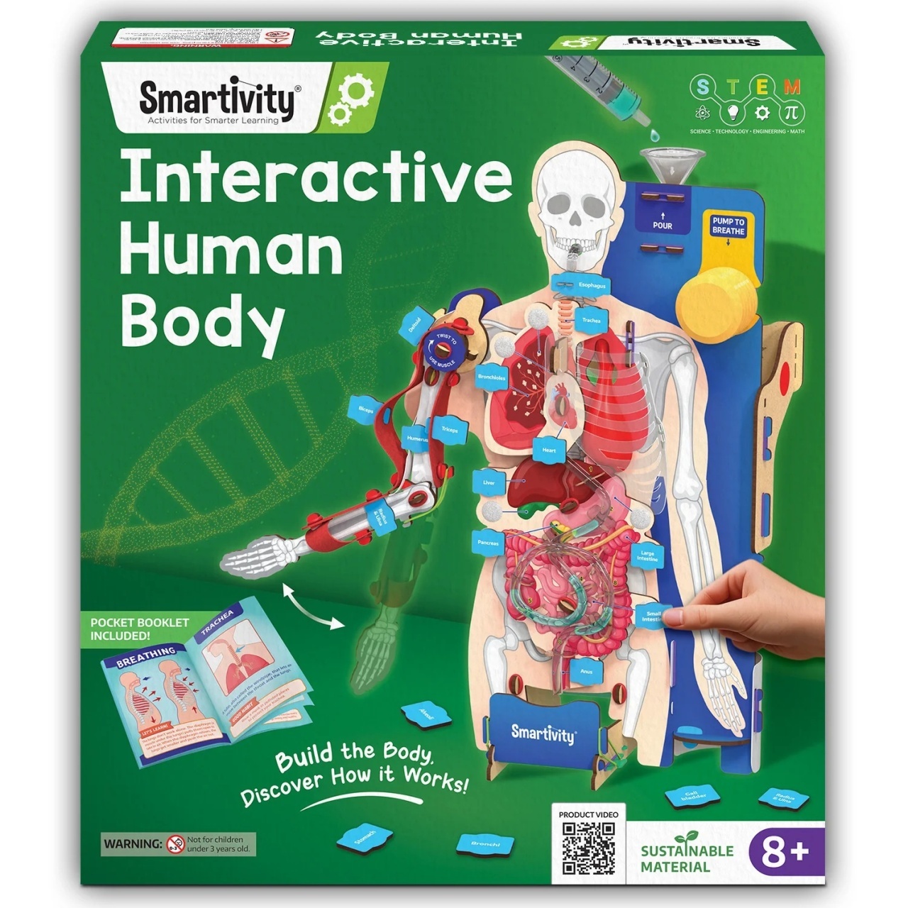 Set Constructie din Lemn - Corpul Uman Interactiv
