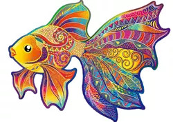 Puzzle Lemn 100 Piese in Forma de Pestisor