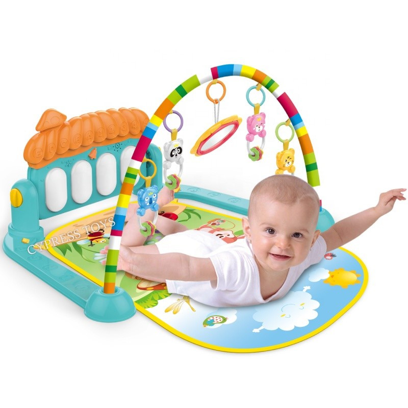 Saltea de Joaca pentru Bebelusi cu Sunete si Lumini Animalute Vesele - Piano Fitness