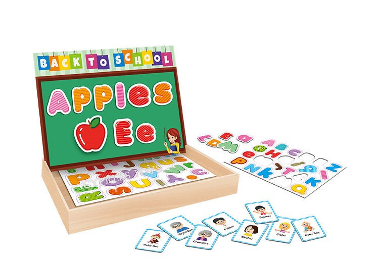 Joc Educativ cu Tabla Magnetica si de Desenat - Litere Magnetice