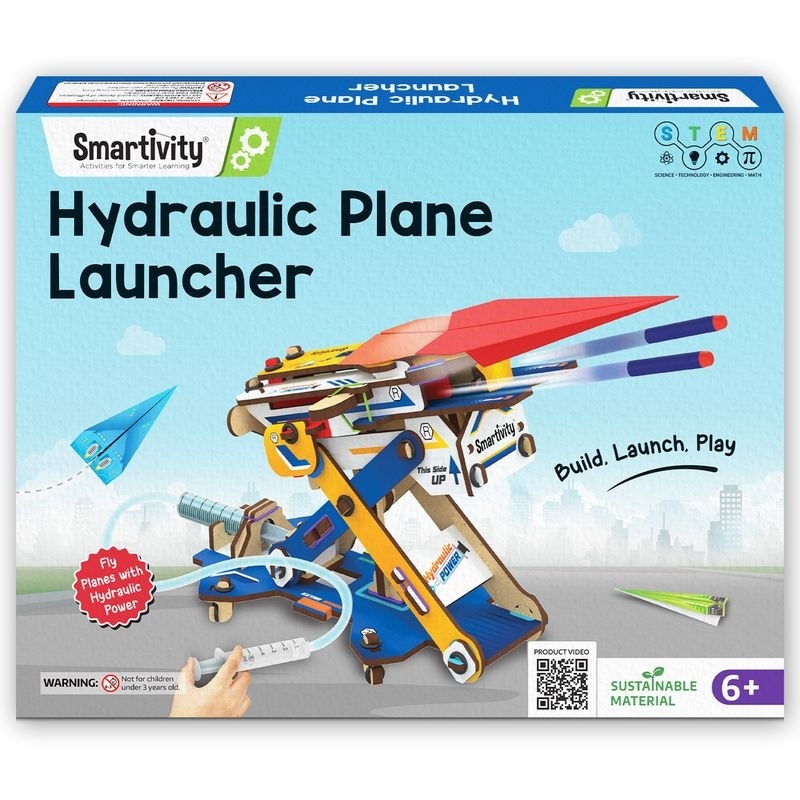 Set Constructie din Lemn - Lansator Hidraulic de Avioane