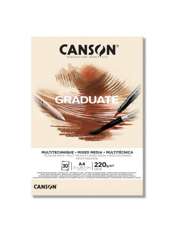 Bloc Mixed Media Natural Canson Graduate (Marime: A4)