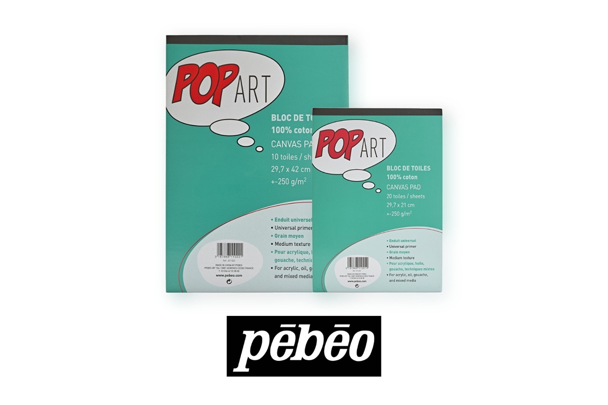 Bloc Panze 100% Bumbac Pop Art Pebeo (Marime: A3, 10 file)