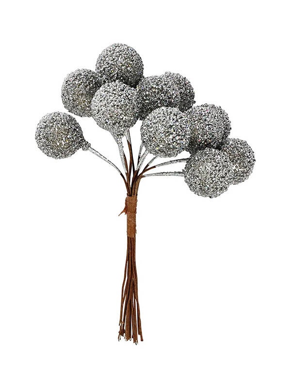 Buchet ornamental din polistiren 15 mm argintiu 504411