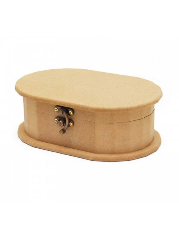 Cutie ovala MDF Ilyas (Marime: 25 x 16 x 7cm)