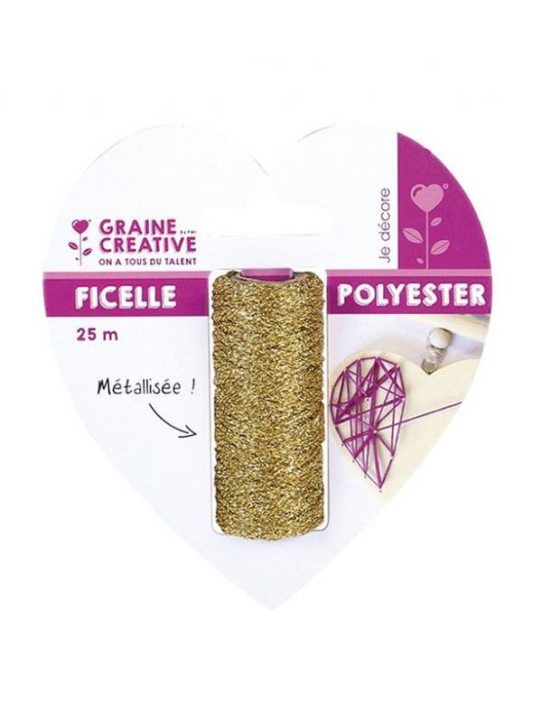 Fir polyester, auriu 25m 200721