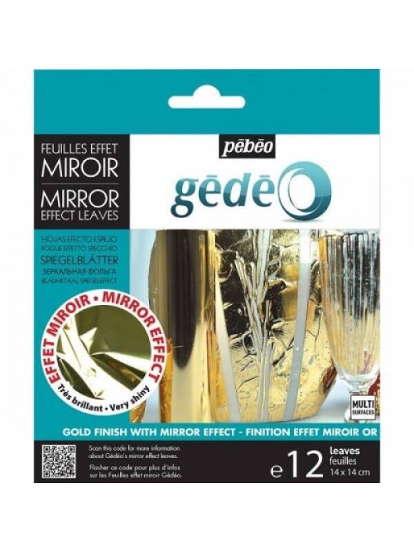 Set 12 foite cu efect de oglinda Gedeo (Culoare: Silver)