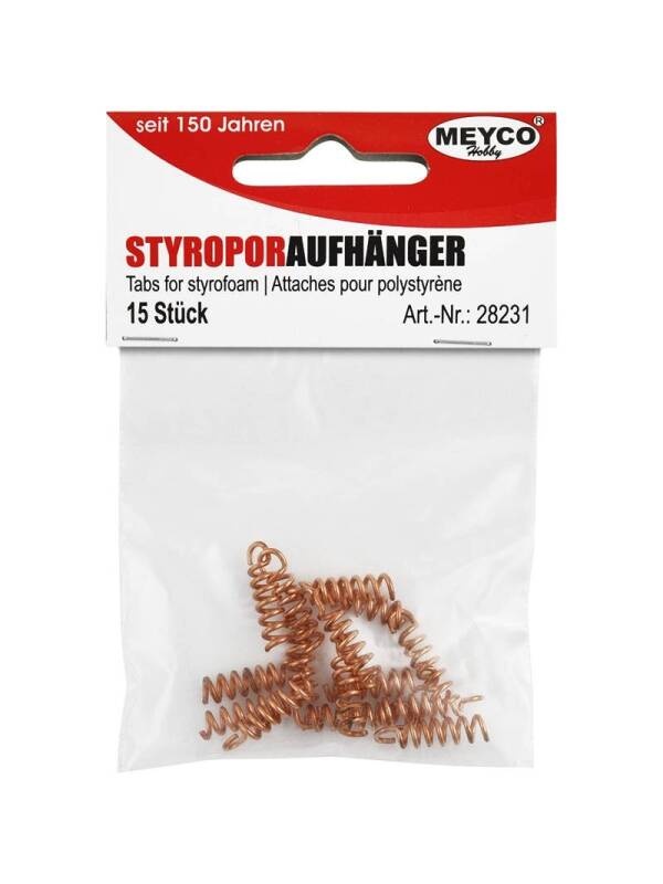 Set 15 agatatori spirala pentru polistiren Meyco 28231