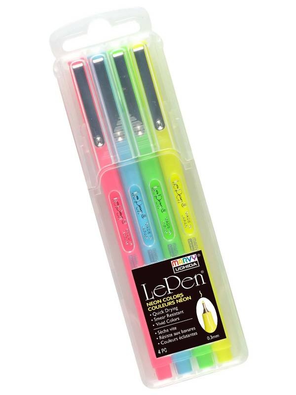 Set 4 linere Marvy Uchida 0.5mm colectia Neon 4300-4F