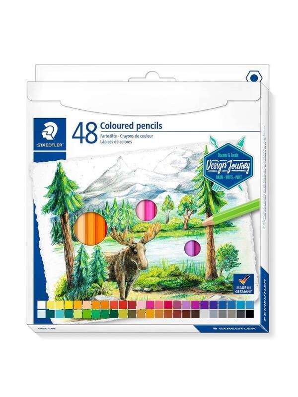 Set 48 creioane colorate Design Journey 146C Staedtler 146CC48