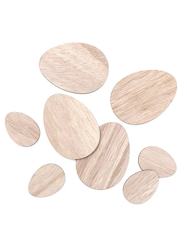 Set 8 oua din lemn 4-7 cm Dp Craft DPDN-168
