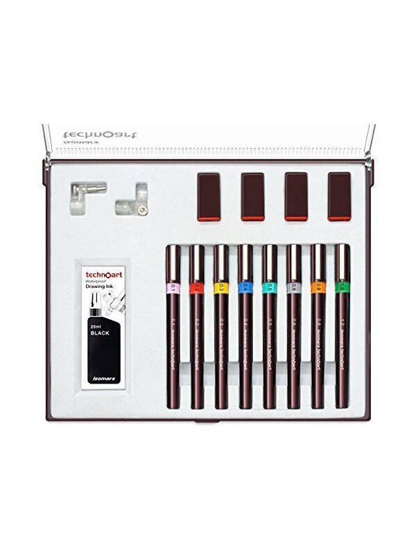 Set 8 stilouri tehnice Technoart Isomars 08