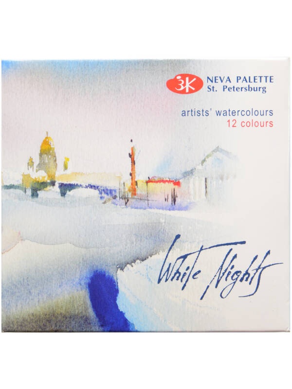 Acuarele extra-fine set 12 in cutie de plastic White Nights 1942036/19421585