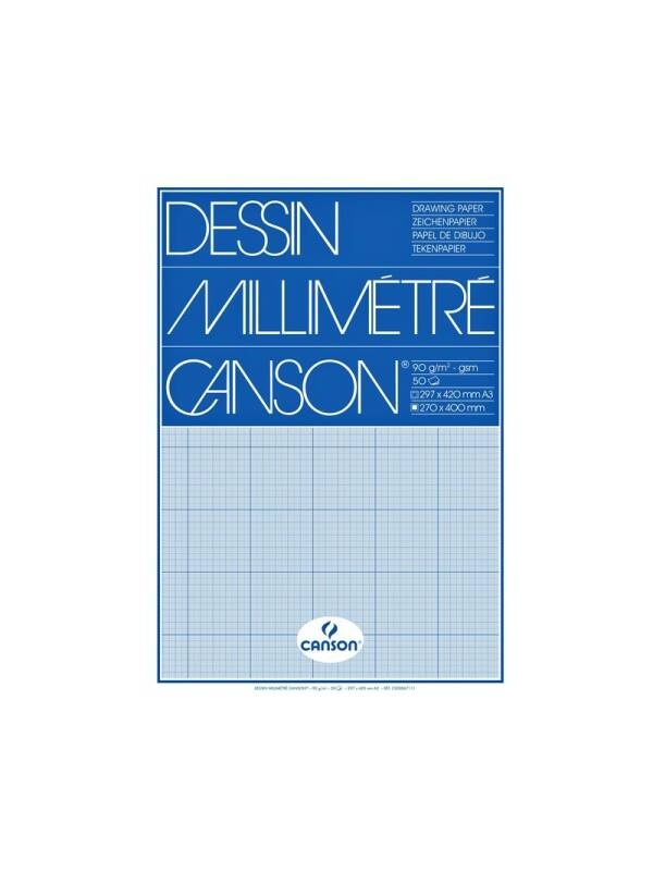 Bloc hartie milimetrica 90 g/mp blue print Dessin Canson (Marime: A4)