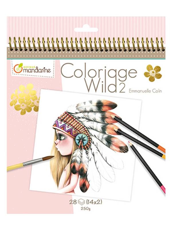 Carte de colorat Wild2 28 file Avenue Mandarine GY068C