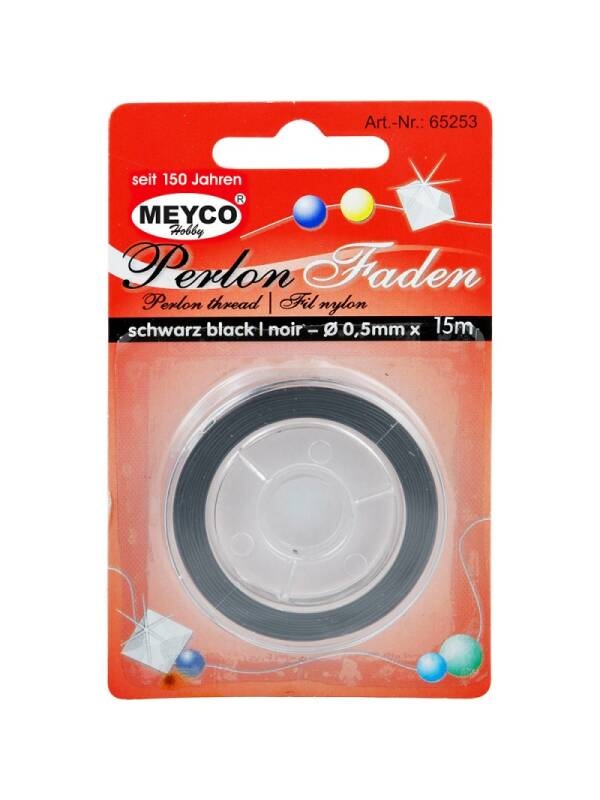 Fir nylon negru 0.2 mm x 25m Meyco 65251