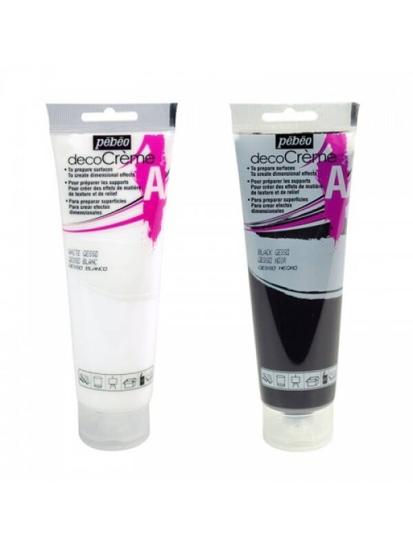 Gesso decoCreme Pebeo 120ml (Culoare: gesso negru 89407)