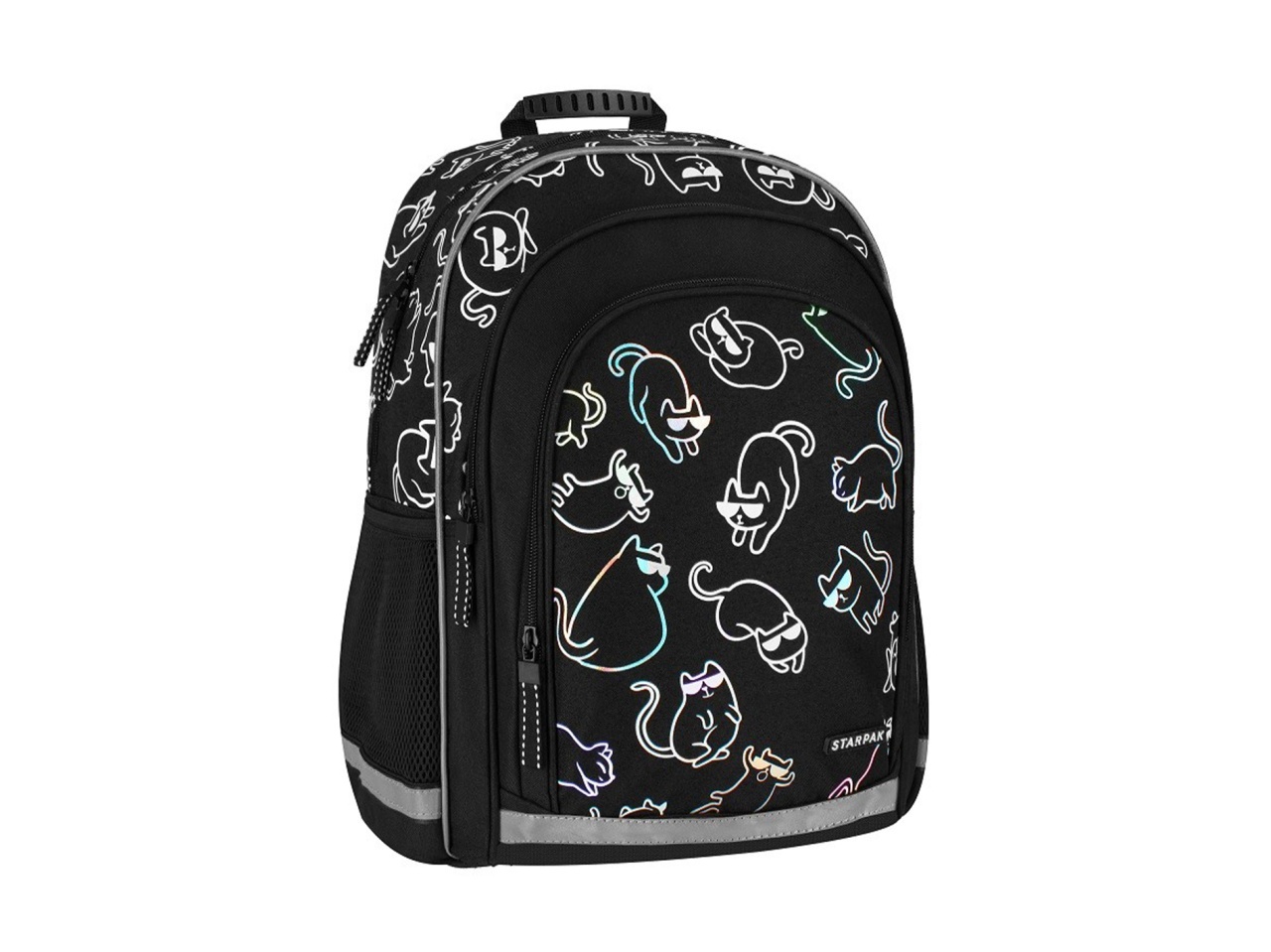 Ghiozdan STK Kitty Holo 39.5x29x20cm 527191 Negru