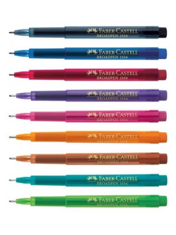 Liner gros cu capilarii Broadpen 1554 Faber Castell (Culoare: Purple-Pink 26)