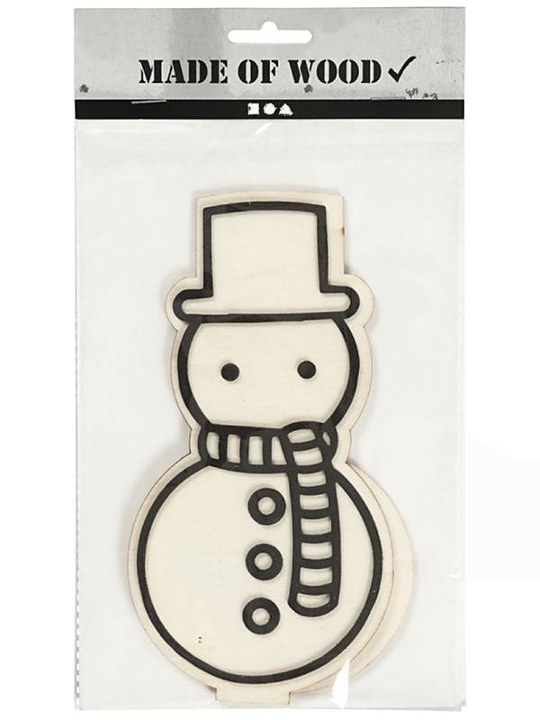 Ornament din lemn Om de Zapada 3D 18.5cm - Iarna Creativ Company 791947