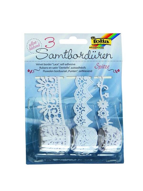 Panglica dantelata din catifea autoadeziva 3m Folia 12701