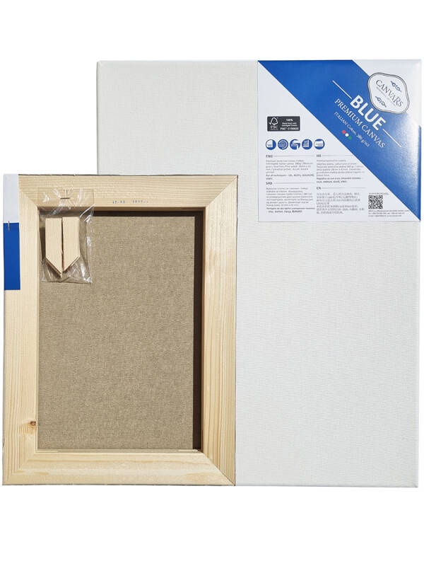 Panza pe sasiu 380 g/mp Premium Blue Canvas (Marime: 100x100cm)