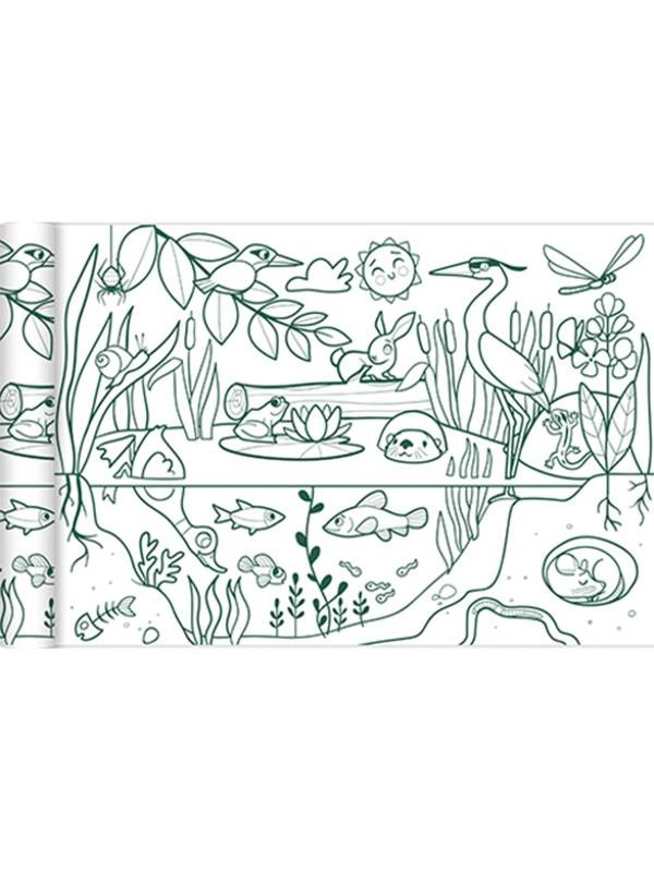 Plansa de colorat Graffy Roll Ecosistem Avenue Mandarine GY078C