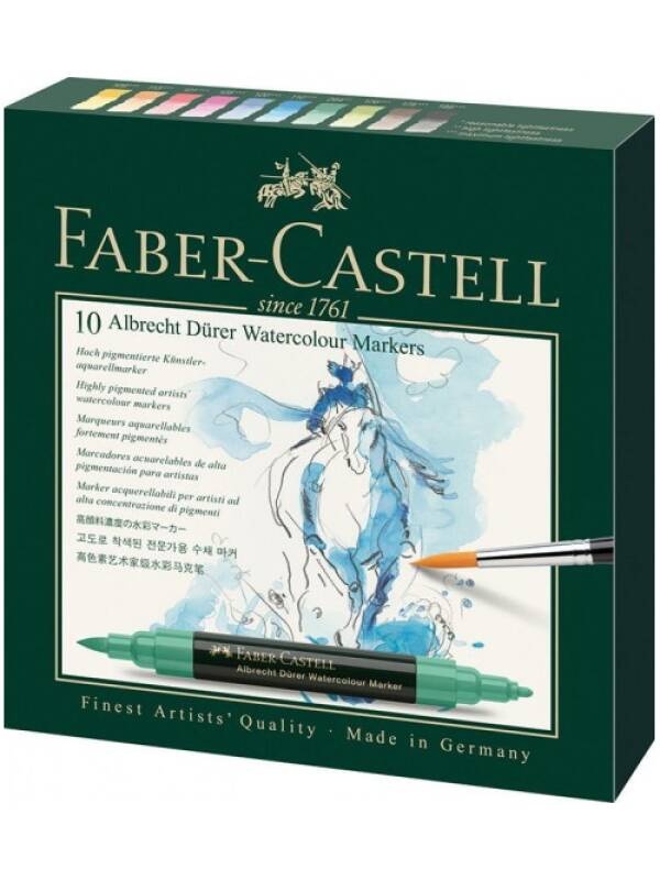 Set 10 markere acuarelabile Albrecht Durer Faber Castell 160310