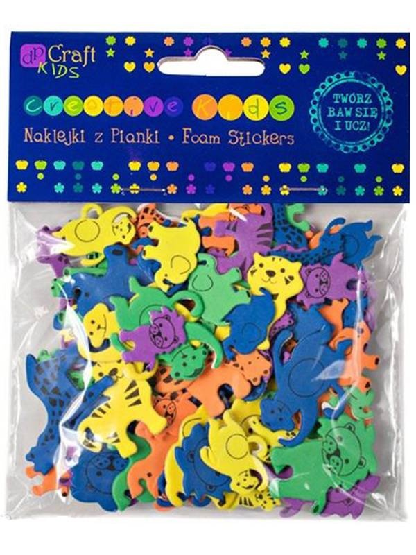 Set 120 figurine autoadezive spuma animale 2 Dp Craft kspi-042