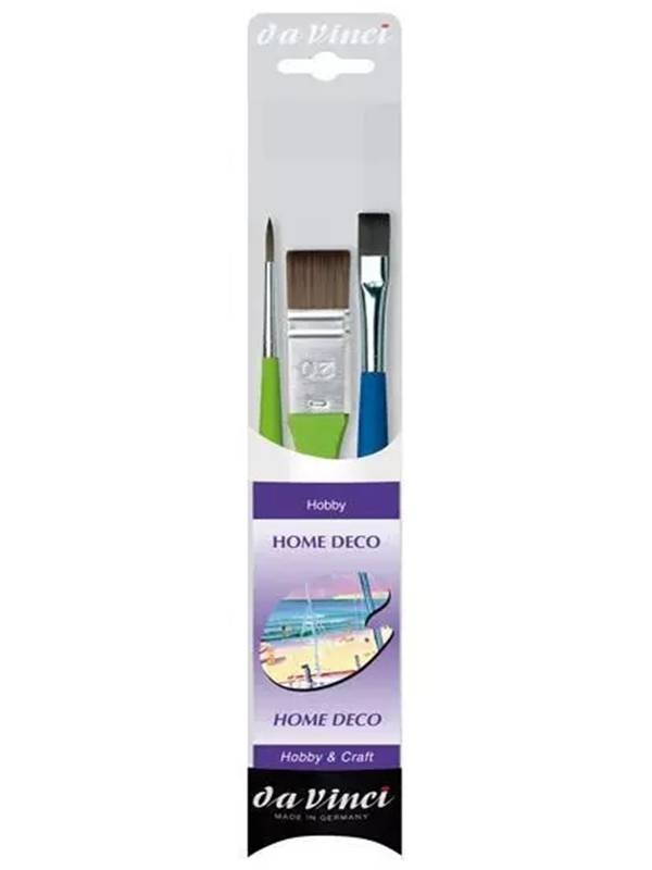 Set 3 pensule cu varf din fire sintetice Deco Home da Vinci 5292