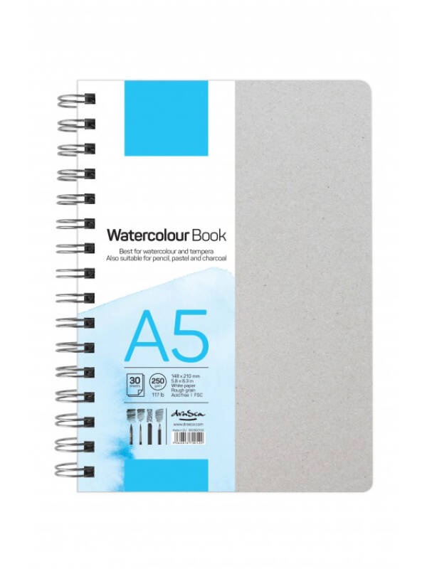Bloc acuarela Watercolour Book 250 g/mp 30 file Drasca (Marime: A5)
