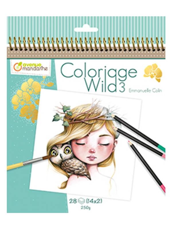 Carte de colorat Wild3 28 file Avenue Mandarine GY077C
