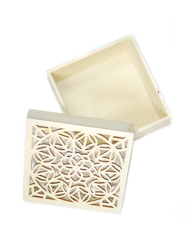 Cutie de lemn cu capac cu perforatii Graine Creative 106309