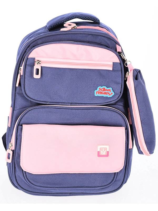 Ghiozdan clasa 0 Funtasy Bleumarin-Roz, cu penar Pigna OMRS2106NE/OMRS2106RZ