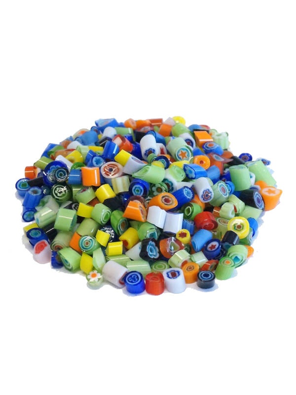 Mozaic Millefiori Multicolor Mix 50 g Mosaikstein (Marime - Nr. bucati: 7-8 mm, cca. 100 buc.)