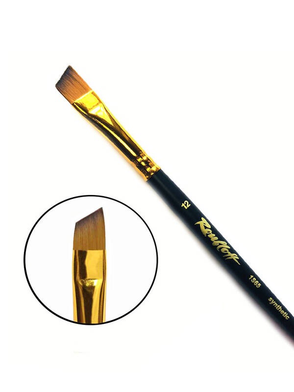 Pensula sintetica cu varf oblic Roubloff 1S65 (Marime: 8)