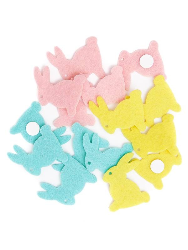Set 15 Iepurasi de Paste, din fetru, 4cm DPWL-032 Dp Craft