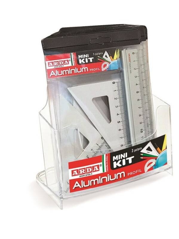 Set 3 piese din aluminiu (2 echere, 1 rigla) Techno Arda 1893