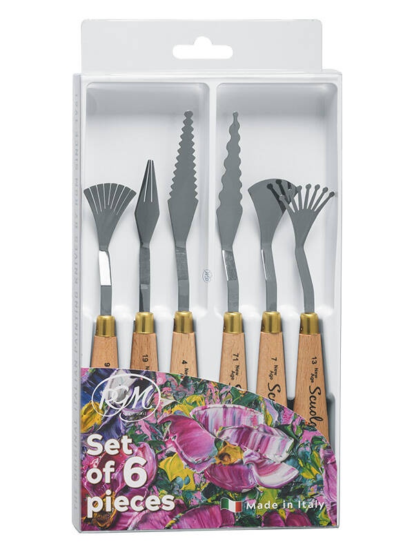 Set 6 cutite pentru pictura New Age Scuola RGM