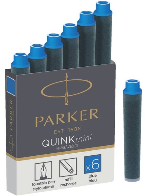 Set 6 mini cartuse cu cerneala Quink Parker (Culoare: red S0767230)