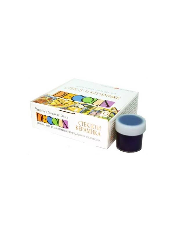 Set 9x20ml culori acrilice sticla si ceramica Decola 4041113