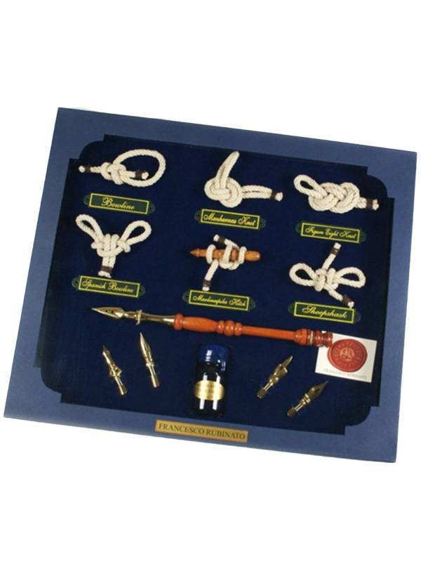 Set caligrafie Toc, 5 penite, tus si 6 noduri marinaresti Rubinato 2021/4/14