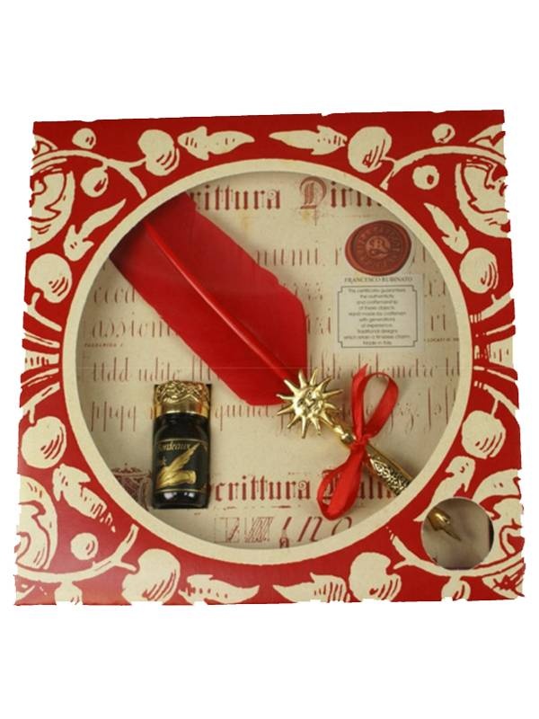 Set caligrafie Toc cu pana si tus Sun Rubinato 24-J-OR