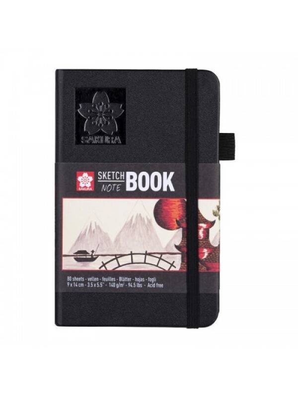 Sketch/note book 9x14cm 80 file crem 140 g/mp Sakura 94140001