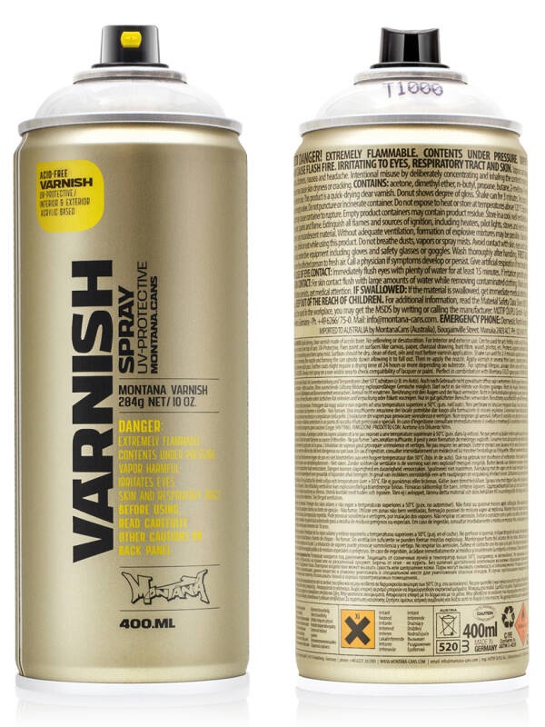 Vernis spray lucios 400 ml Montana Tech T1000