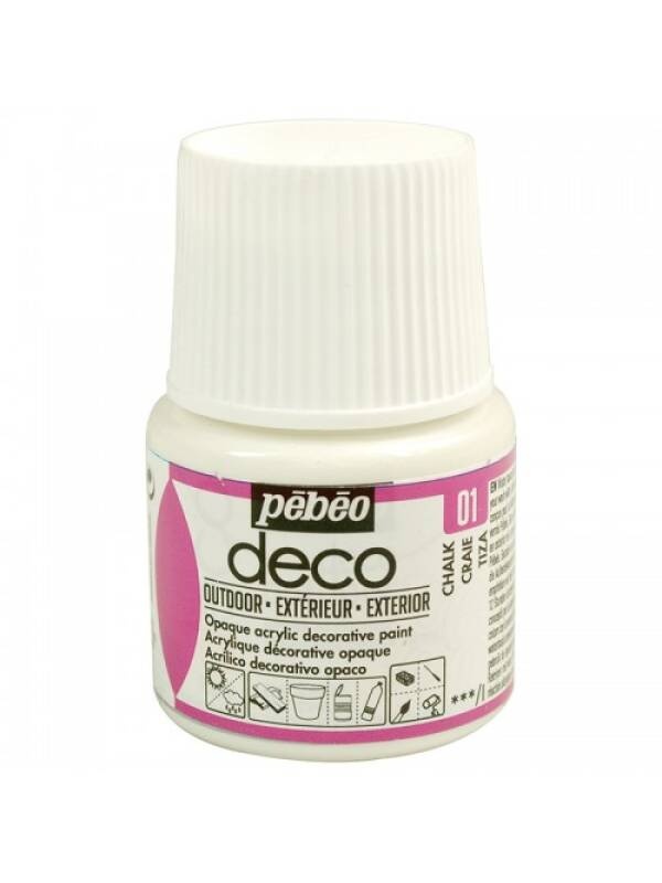 Culori acrilice pentru exterior 45 ml Deco Outdoor Pebeo (Culoare: 401 chalk)