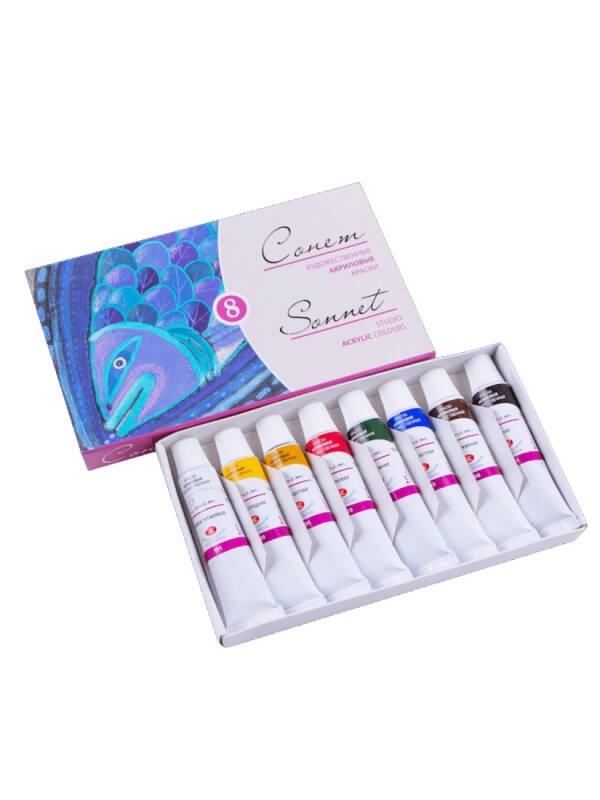 Culori acrilice set 8 x 10 ml Sonnet 2841096