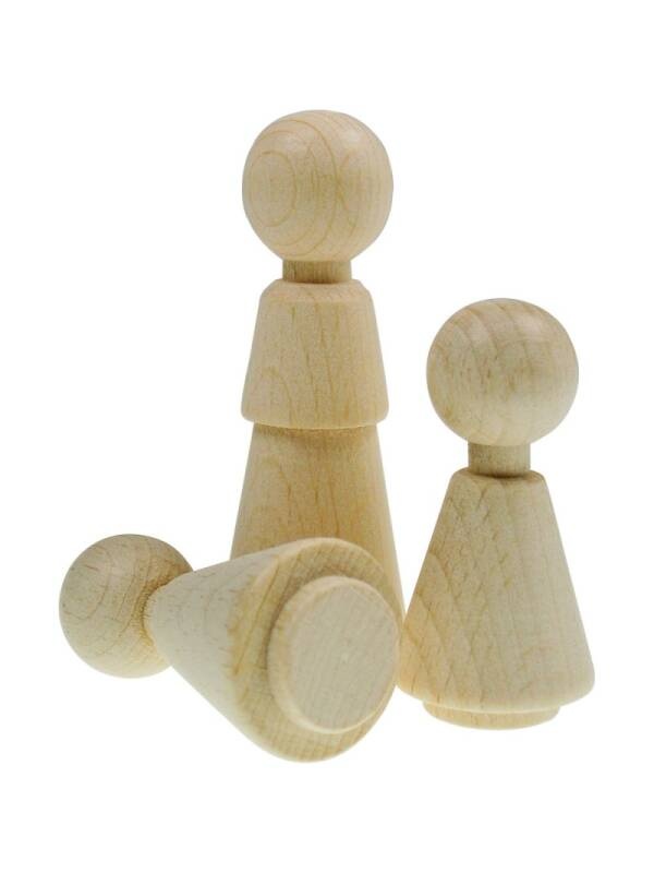 Figurina conica din lemn Girl Meyco (Marime: 36089, 70 x 25mm)